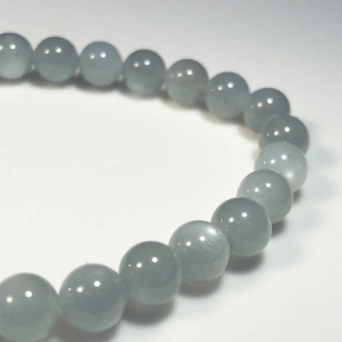Moonstone (grey shimmer) Bead Bracelet 6mm