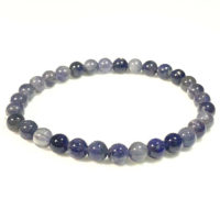 Iolite Bead Bracelet 6mm