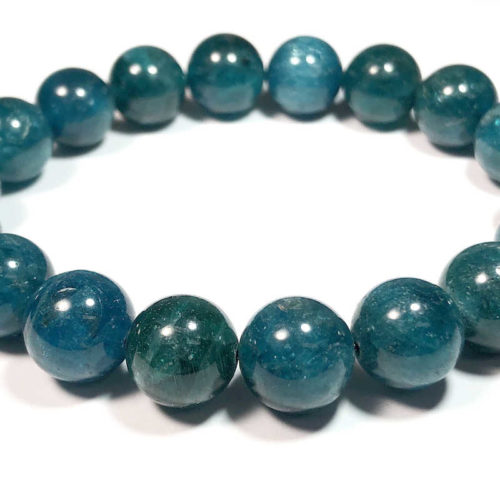 Blue Apatite AAA Bead Bracelet 10mm