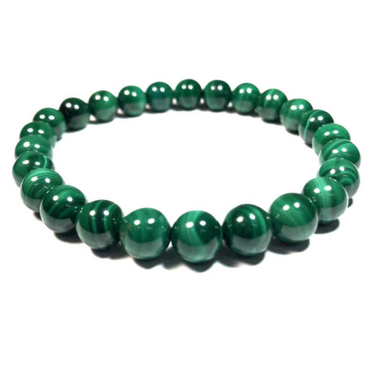 Malachite Bead Bracelet 8mm - Gifts from the Earth | Geologic