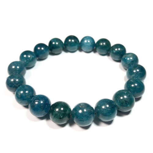 Blue Apatite AAA Bead Bracelet 10mm