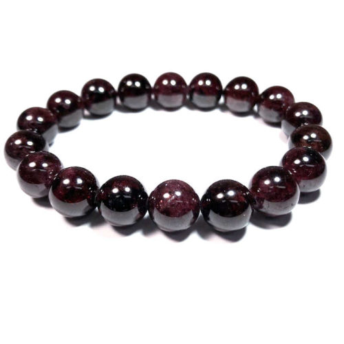 Garnet Bead Bracelet 10mm