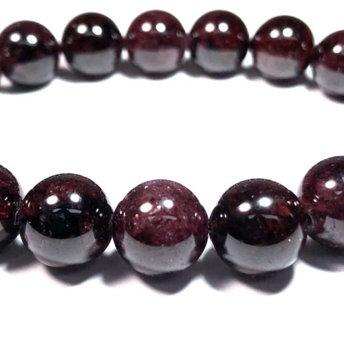 Garnet Bead Bracelet 10mm