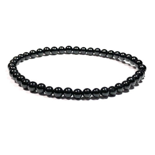 Tourmaline (Black) Bead Bracelet 4mm