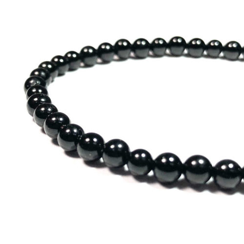 Tourmaline (Black) Bead Bracelet 4mm