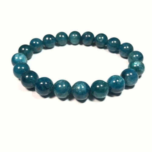 blue apatite AAA Bead Bracelet 9mm