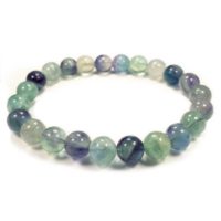 Fluorite Bead Bracelet 8mm