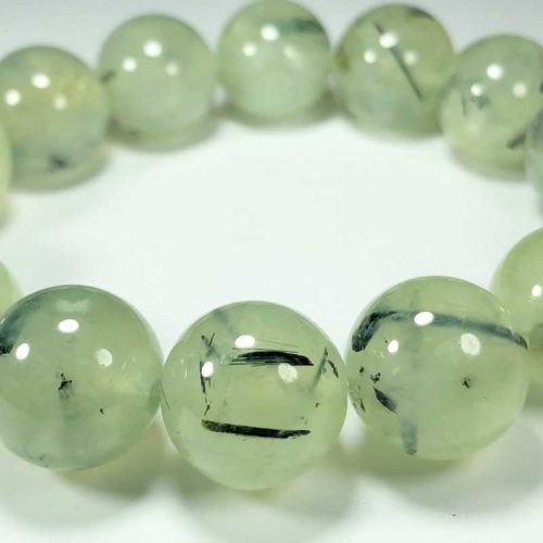 Prehnite Bead Bracelet 13.5mm