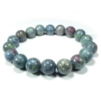 Ruby + Kyanite Bead Bracelet 10mm