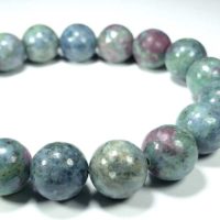 Ruby + Kyanite Bead Bracelet 10mm