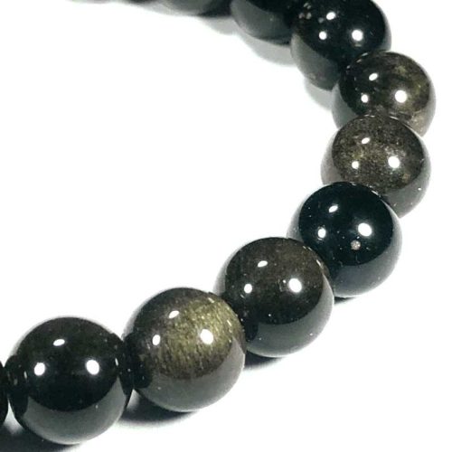 Obsidian (Gold Sheen) Bead Bracelet 8mm
