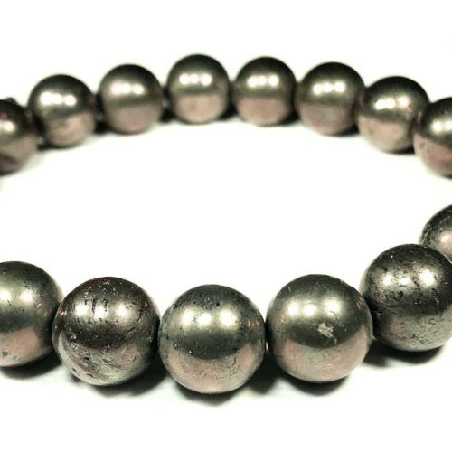 Pyrite Bead Bracelet 10mm