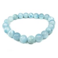 Larimar Bead Bracelet 8mm Size 6"