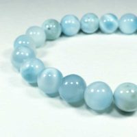 Larimar Bead Bracelet 8mm Size 6"