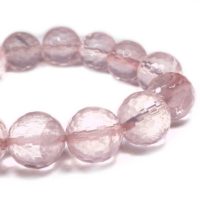Rose Quartz (Faceted) Bead Bracelet 14mm