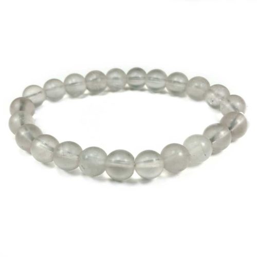 Smoky Quartz (Matte, Light) Bead Bracelet 8mm