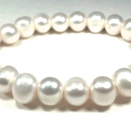 Pearl (white) Bead Bracelet 8mm