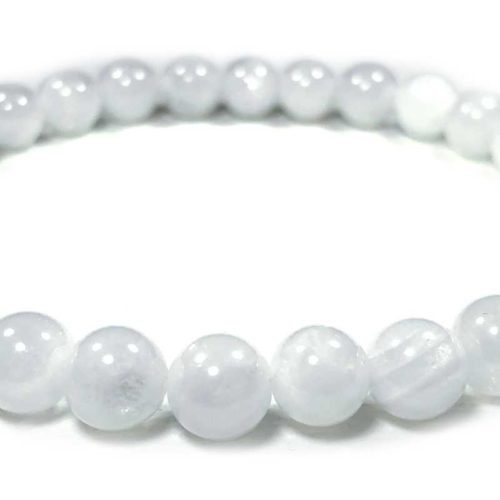 Moonstone (White) Bead Bracelet 7mm