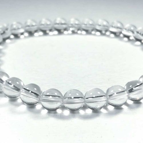 Quartz (Natural) Bead Bracelet 6mm