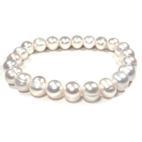 Pearl (White) Bead Bracelet 10mm