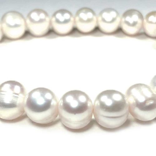 Pearl (White) Bead Bracelet 10mm