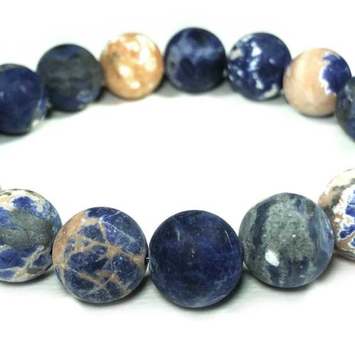 Sodalite Sunset (Matte) Bead Bracelet 12mm