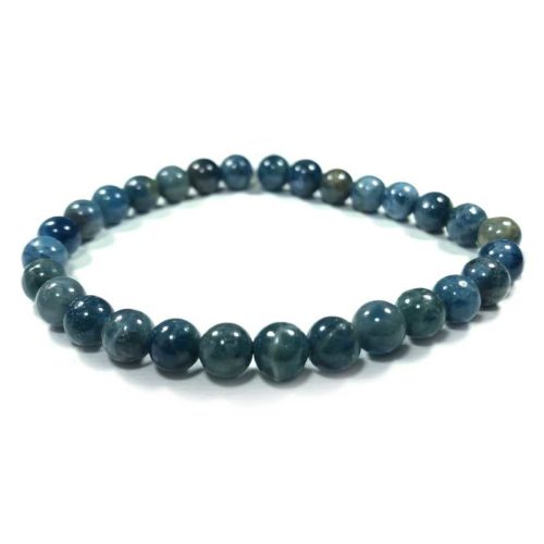 Blue Apatite Bead Bracelet 6mm