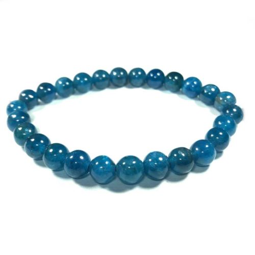 Blue Apatite A+ Bead Bracelet 7.5mm
